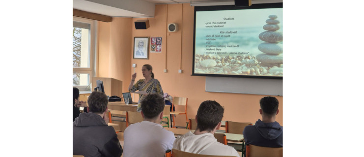 Beseda s pracovnicí ÚP pro žáky 4. ročníku studijních oborů MIT a ME